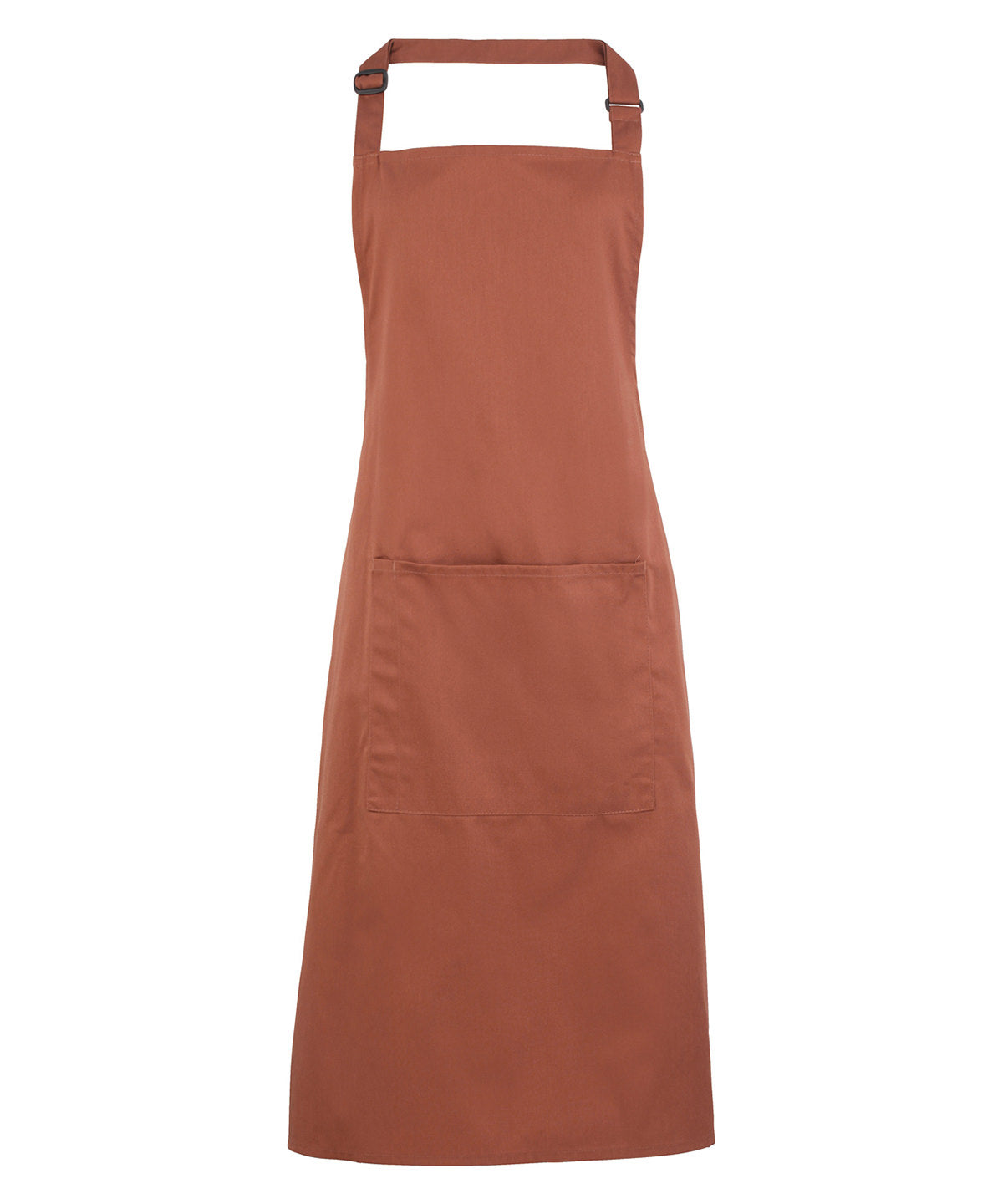 Premier Colours Bib Apron with Pocket - Chestnut - Custom Printed - Print Blanc