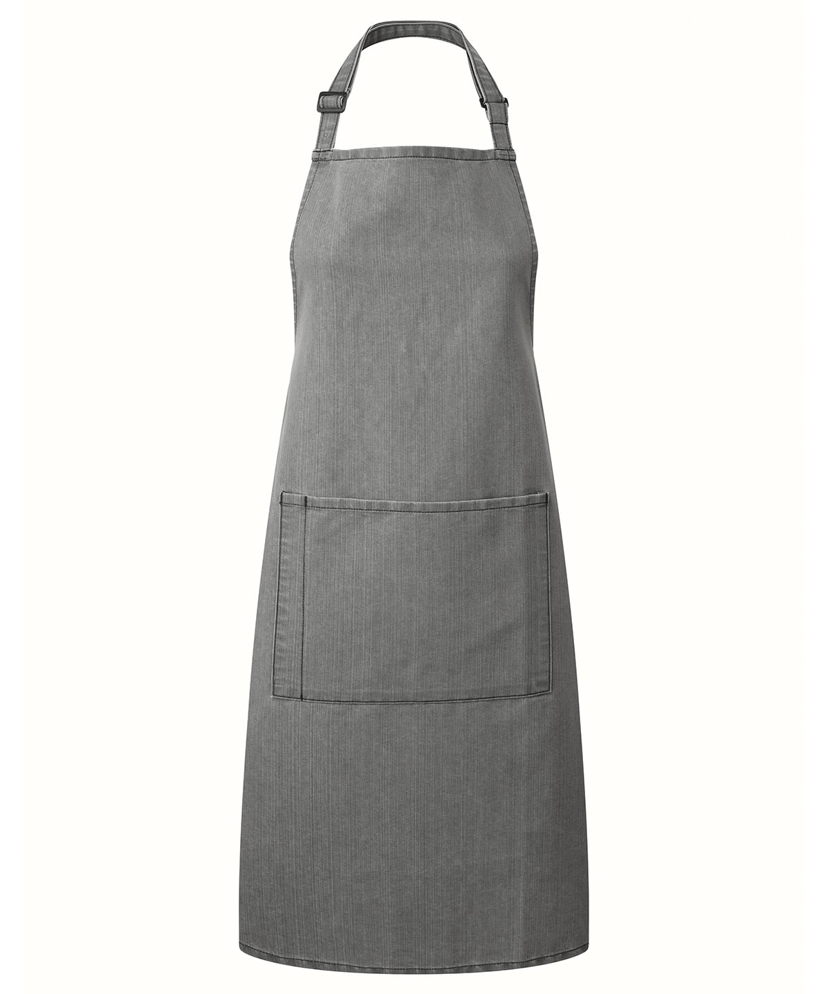 Premier Colours Bib Apron with Pocket - Grey Denim - Custom Printed - Print Blanc