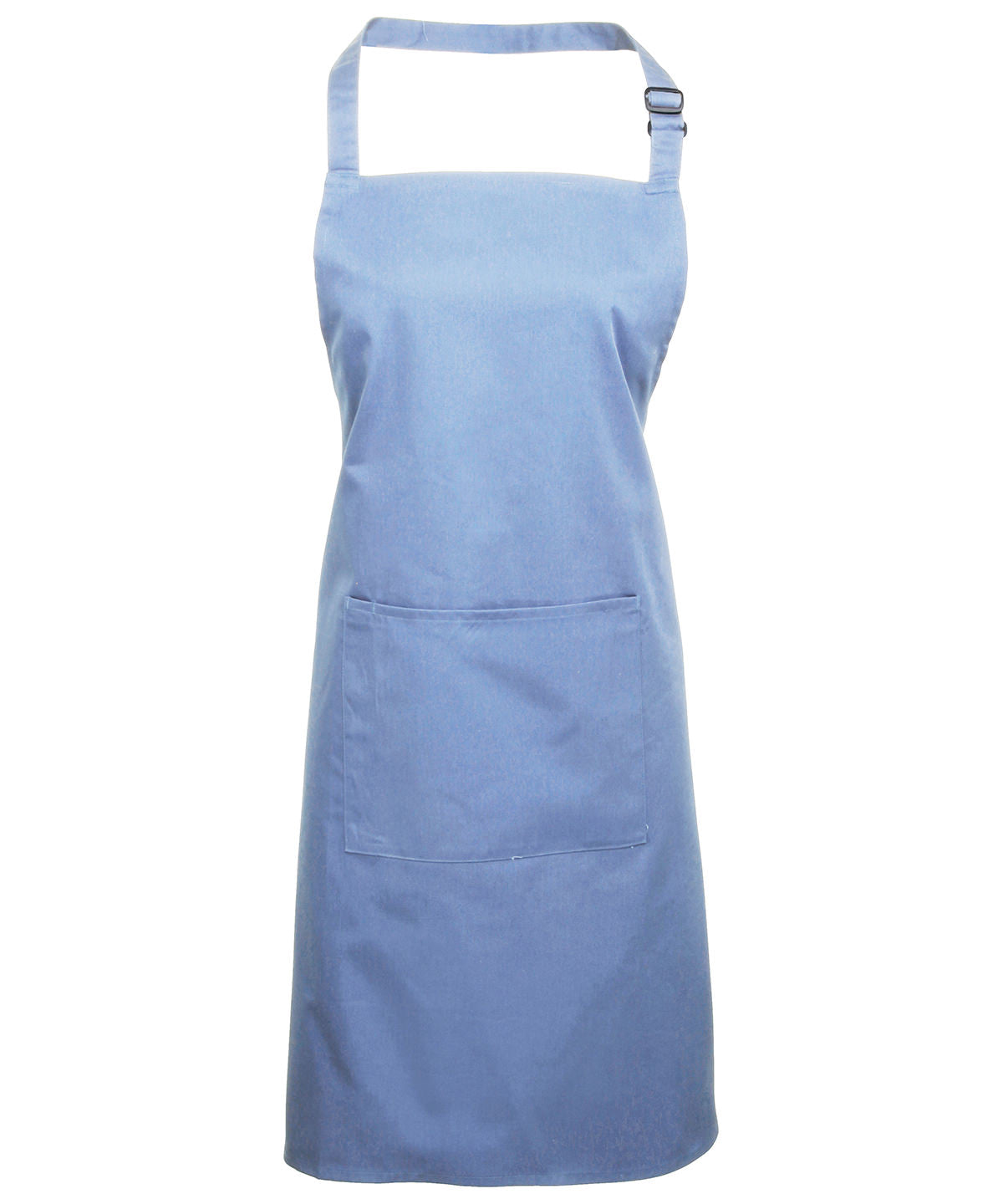 Premier Colours Bib Apron with Pocket - Mid Blue - Custom Printed - Print Blanc