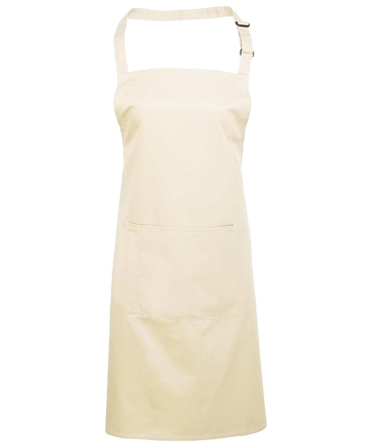 Premier Colours Bib Apron with Pocket - Natural - Custom Printed - Print Blanc