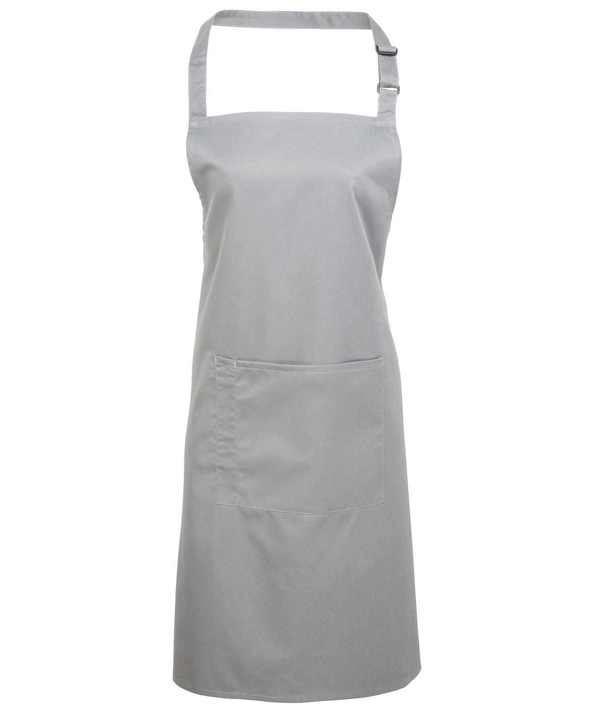 Premier Colours Bib Apron with Pocket - Silver - Custom Printed - Print Blanc