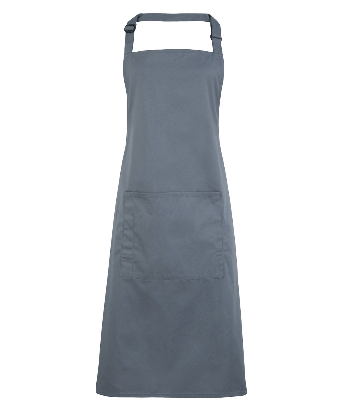 Premier Colours Bib Apron with Pocket - Steel - Custom Printed - Print Blanc