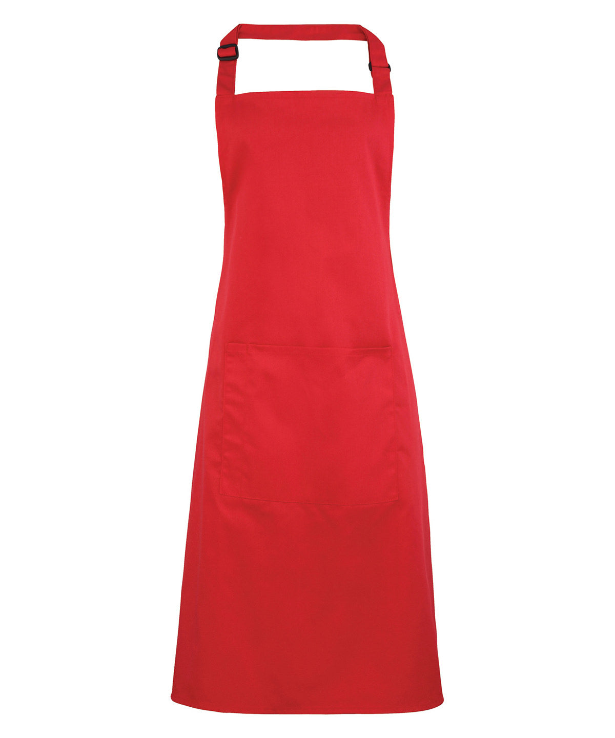Premier Colours Bib Apron with Pocket - Straw Berry Red - Custom Printed - Print Blanc