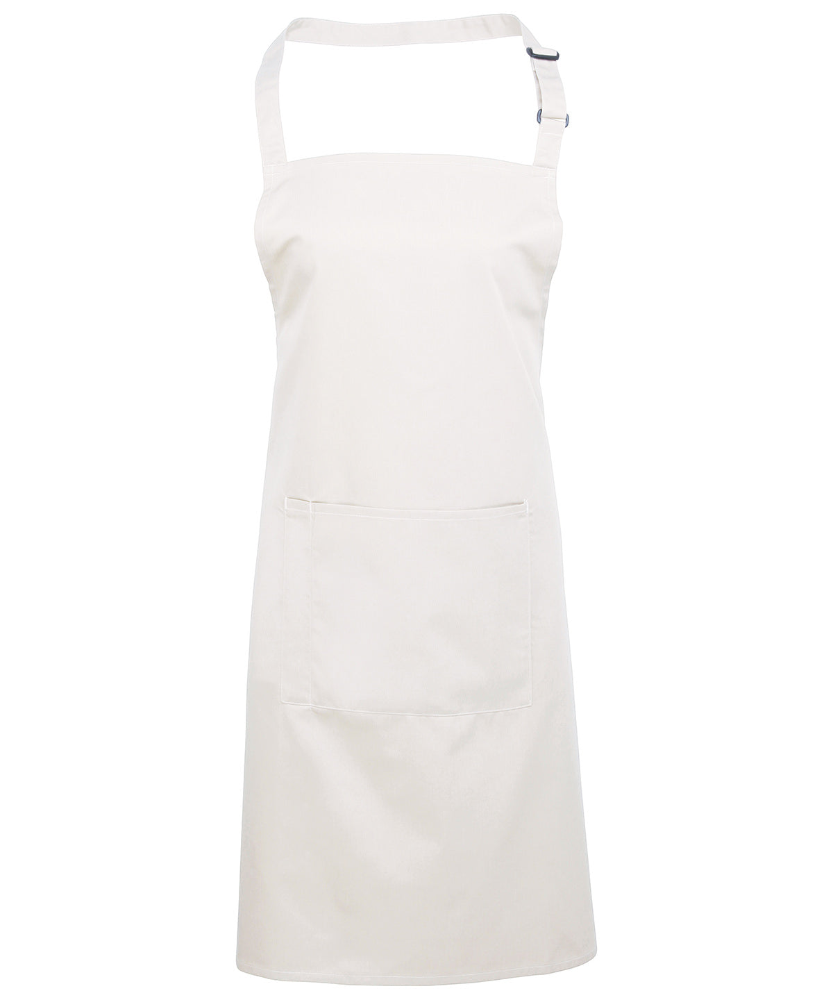 Premier Colours Bib Apron with Pocket - White - Custom Printed - Print Blanc