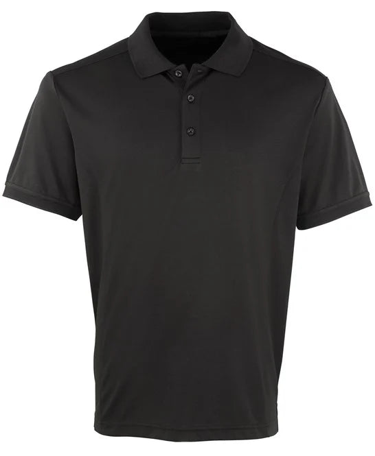 Premier Polo - Black - Custom Printed - Print Blanc