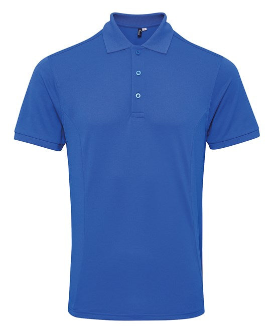 Premier Plus Polo - Royal - Custom Printed - Print Blanc
