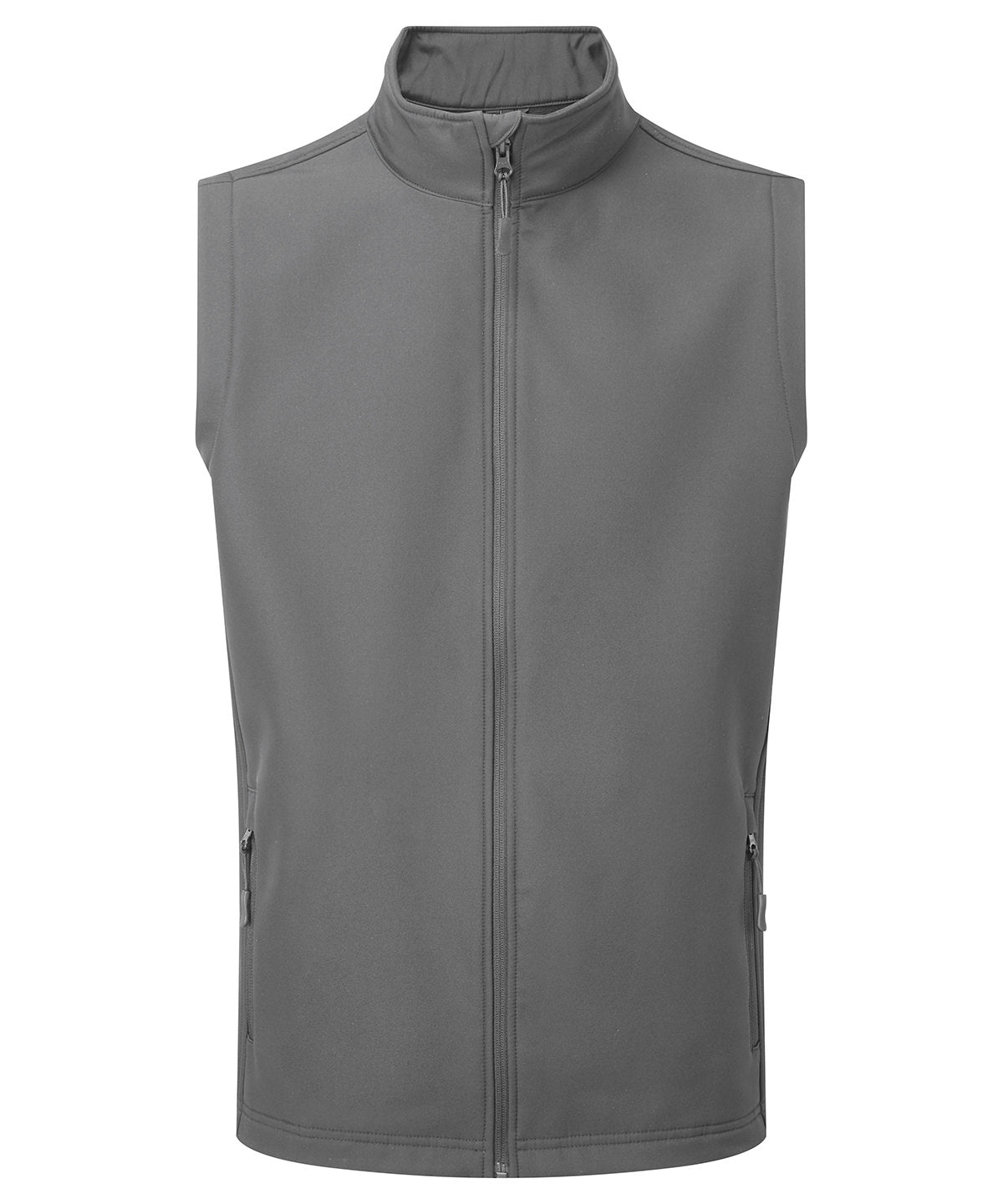 Premier Windchecker Printable & Recycled Gilet - Dark Grey - Custom Printed - Print Blanc