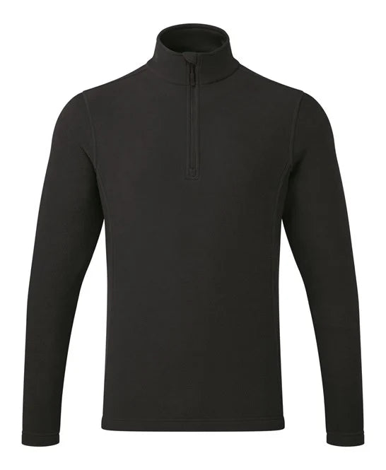 Premier Recycled Zip Fleece - Black - Custom Printed - Print Blanc
