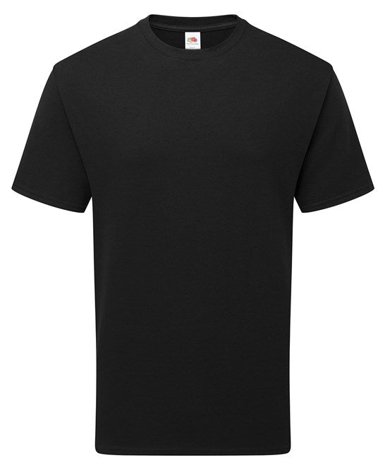Fruit of the Loom Pure Cotton T-shirt - Black - Custom Printed - Print Blanc