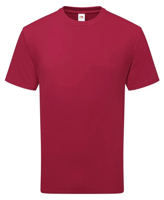 Fruit of the Loom Pure Cotton T-shirt - Cranberry - Custom Printed - Print Blanc