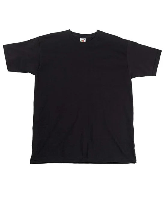 Fruit of the Loom Super Premium T-shirt - Black - Custom Printed - Print Blanc