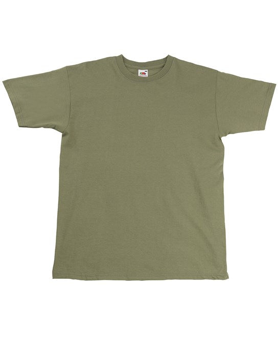 Fruit of the Loom Super Premium T-shirt - Classic Olive - Custom Printed - Print Blanc