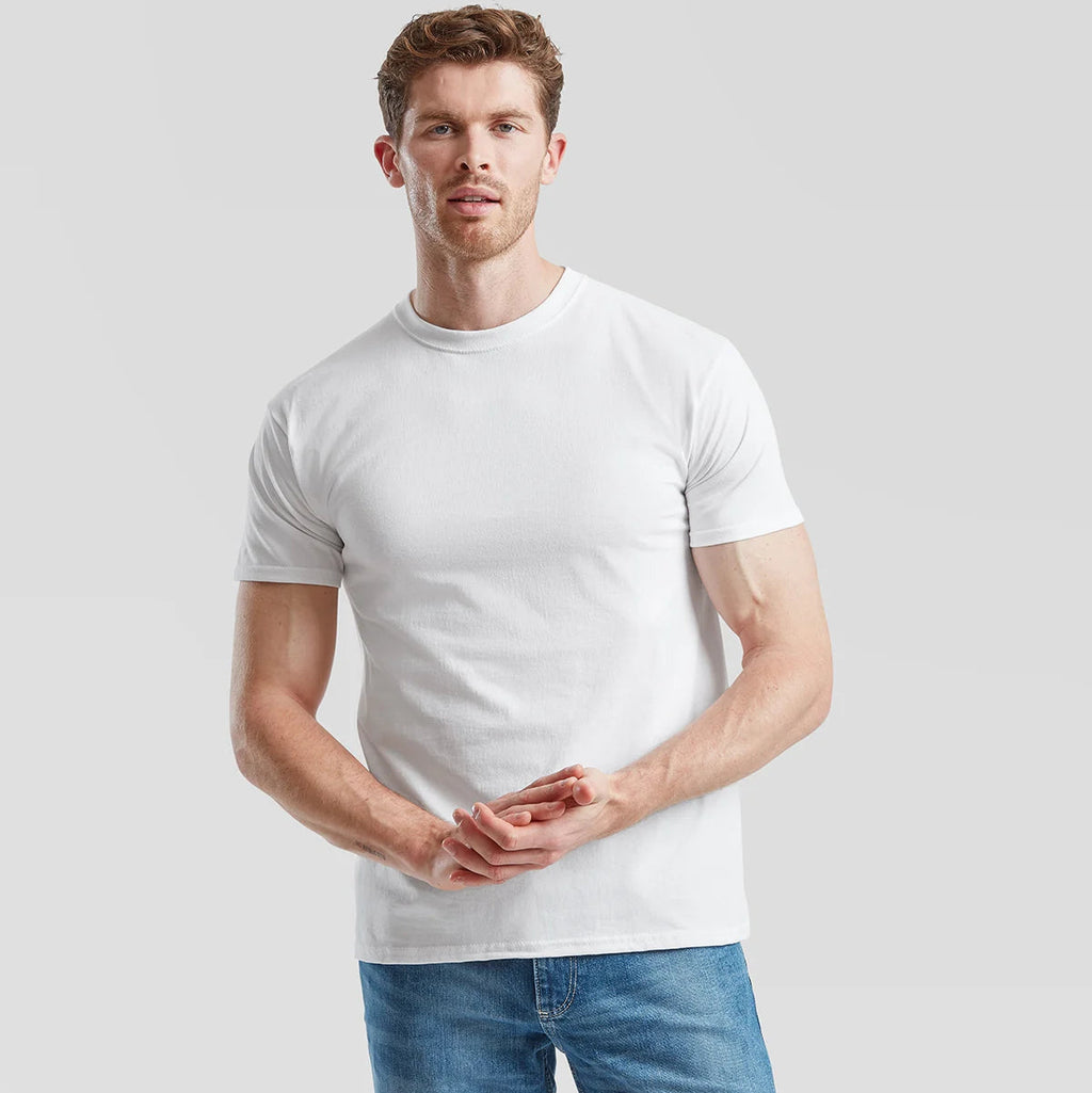 Fruit of the Loom Super Premium T-shirt - Custom Printed - Print Blanc