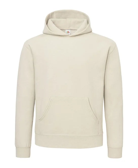 Fruit of the Loom Super-cotton Hoodie - Desert Sand - Custom Printed - Print Blanc