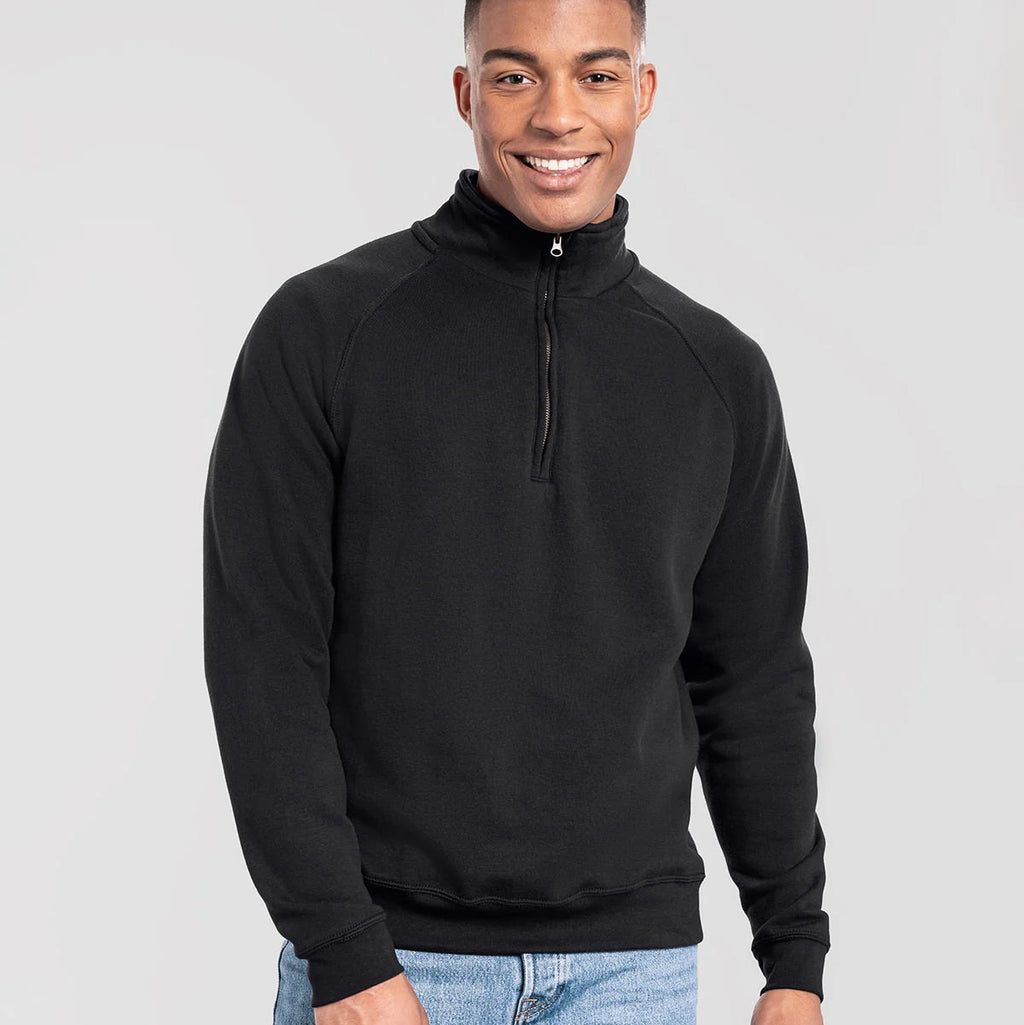 Fruit of the Loom Zip-neck Sweatshirt - Custom Printed - Print Blanc