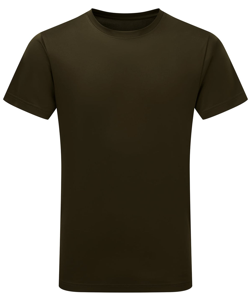 TriDri Performance T-shirt - Army Green - Custom Printed - Print Blanc
