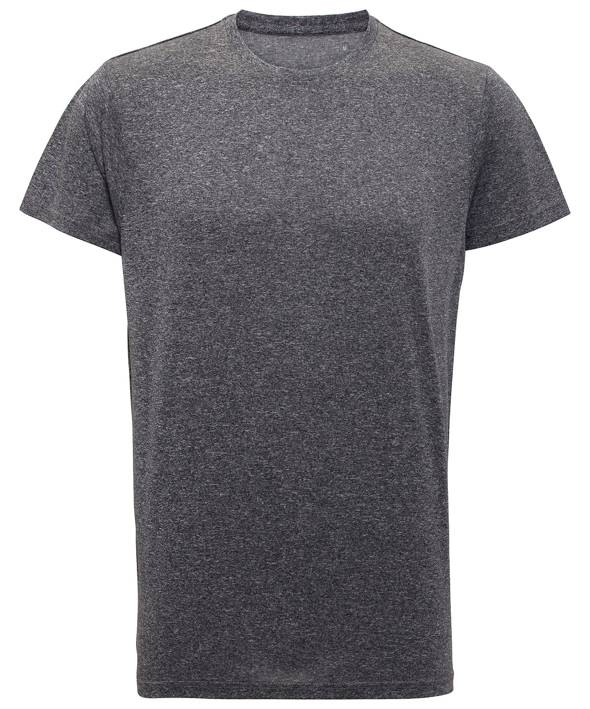 TriDri Performance T-shirt - Black Melange - Custom Printed - Print Blanc