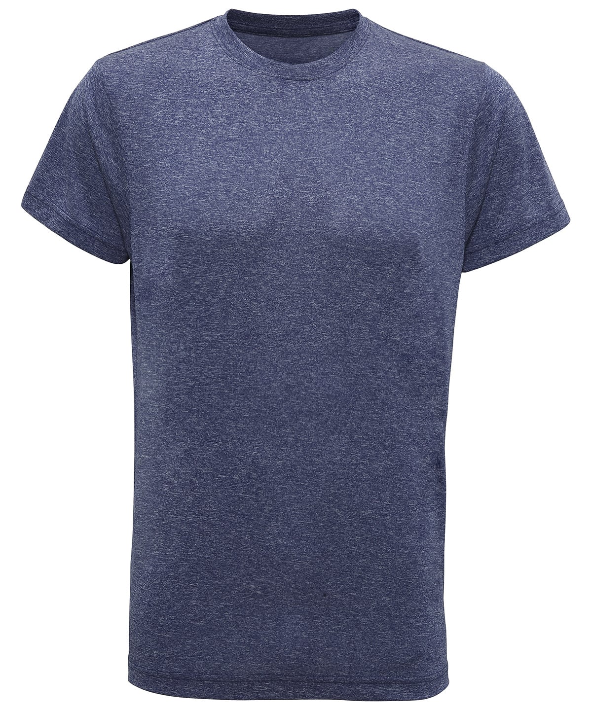 TriDri Performance T-shirt - Blue Melange - Custom Printed - Print Blanc