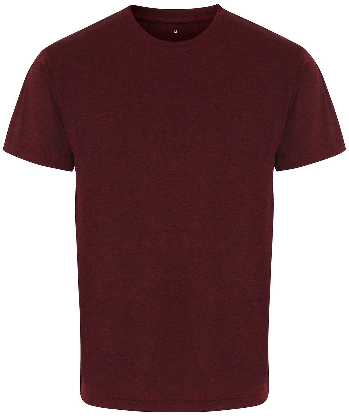 TriDri Performance T-shirt - Burgundy Black Melange - Custom Printed - Print Blanc