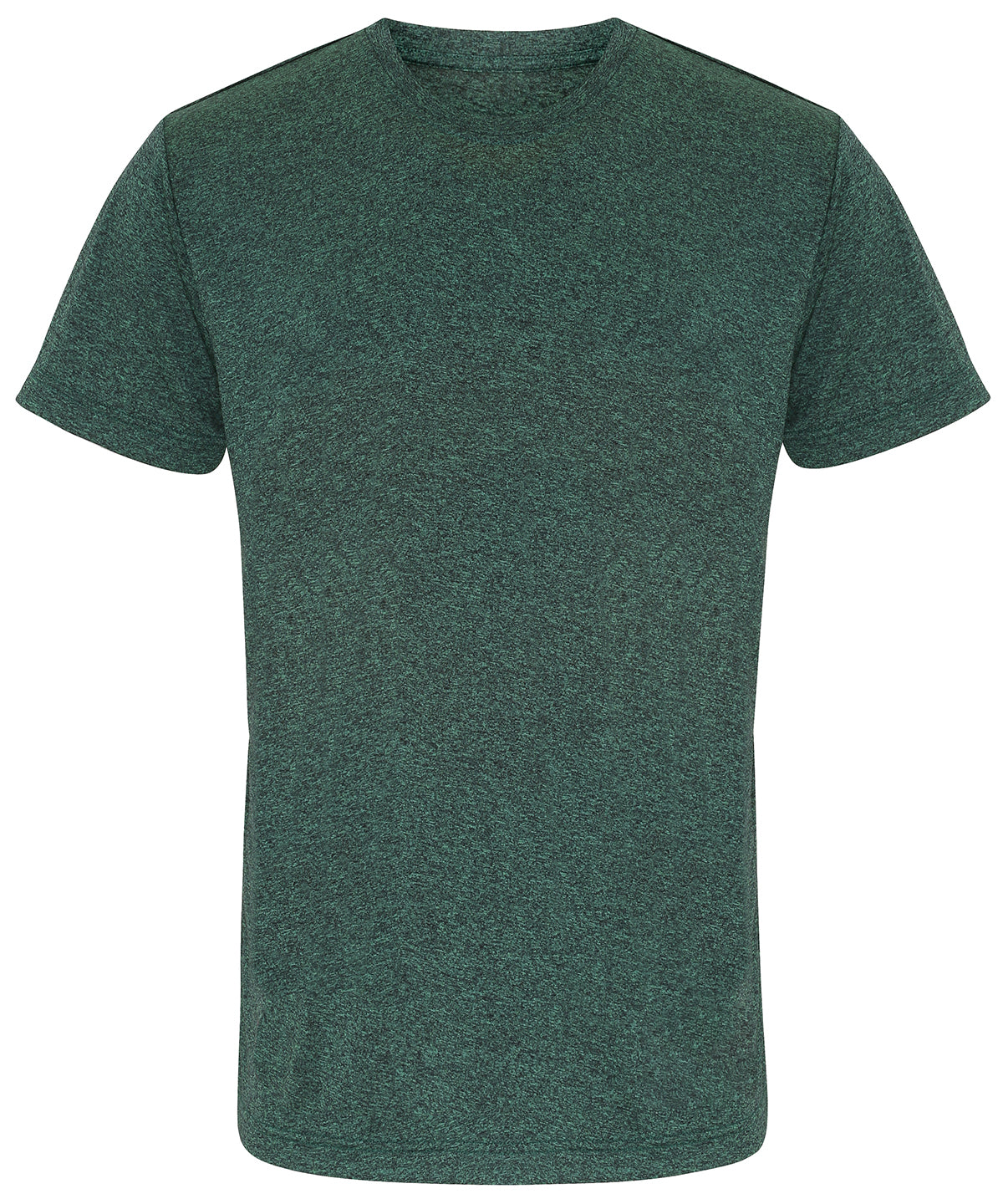 TriDri Performance T-shirt - Forest Green Black Melange - Custom Printed - Print Blanc