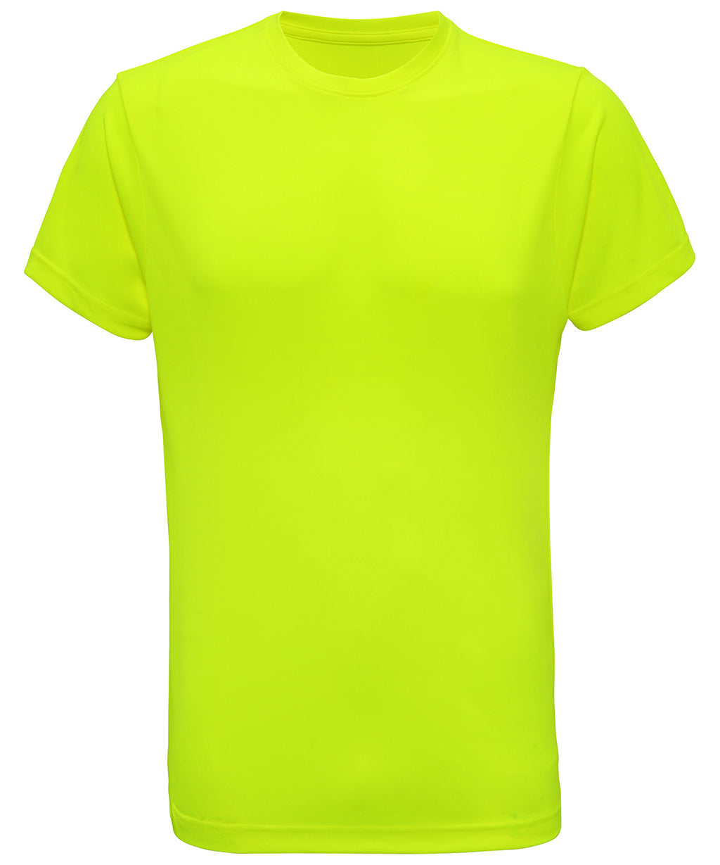 TriDri Performance T-shirt - Lightning Yellow - Custom Printed - Print Blanc