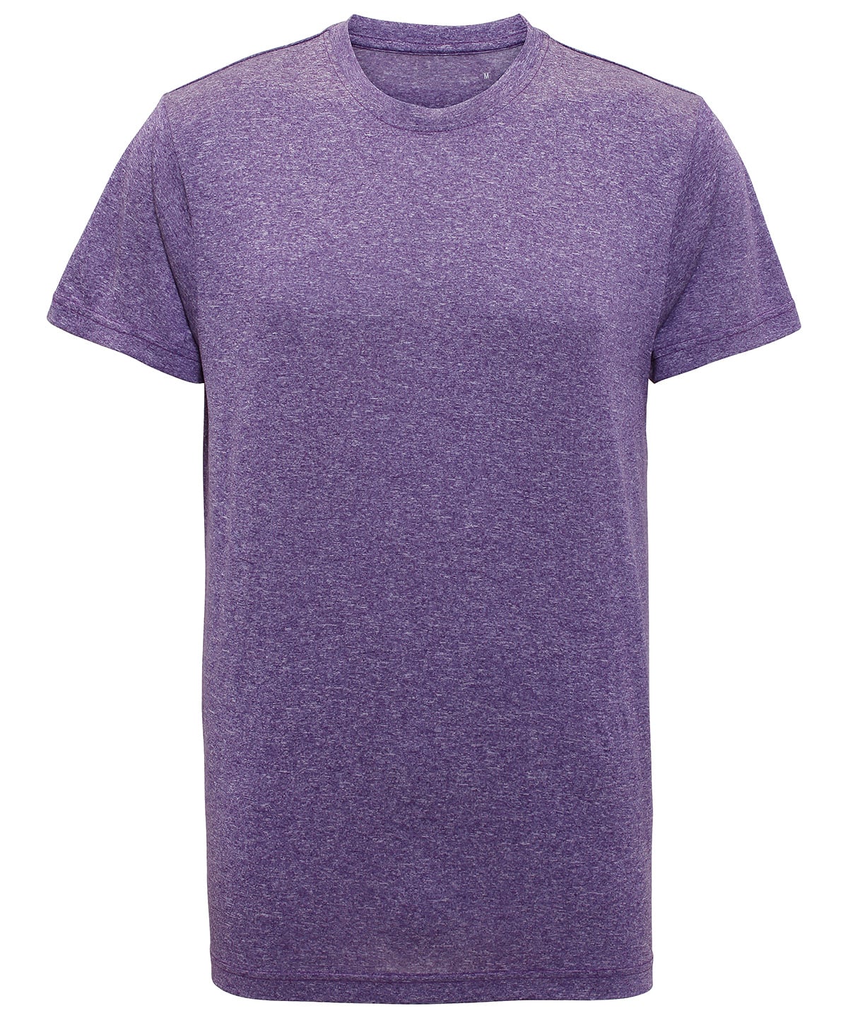 TriDri Performance T-shirt - Purple Melange - Custom Printed - Print Blanc