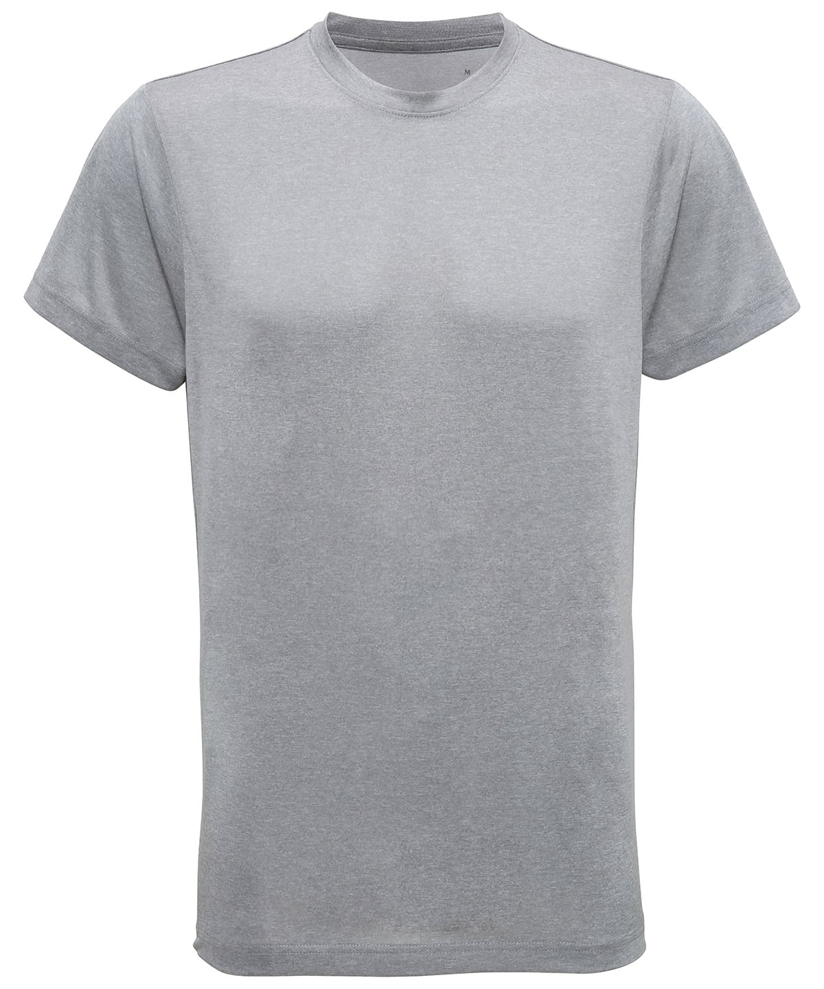 TriDri Performance T-shirt - Silver Melange - Custom Printed - Print Blanc