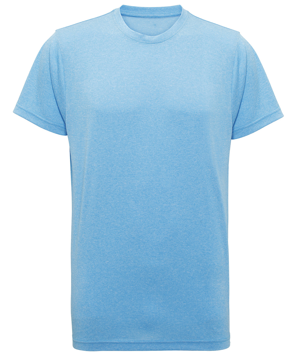 TriDri Performance T-shirt - Turquoise Melange - Custom Printed - Print Blanc