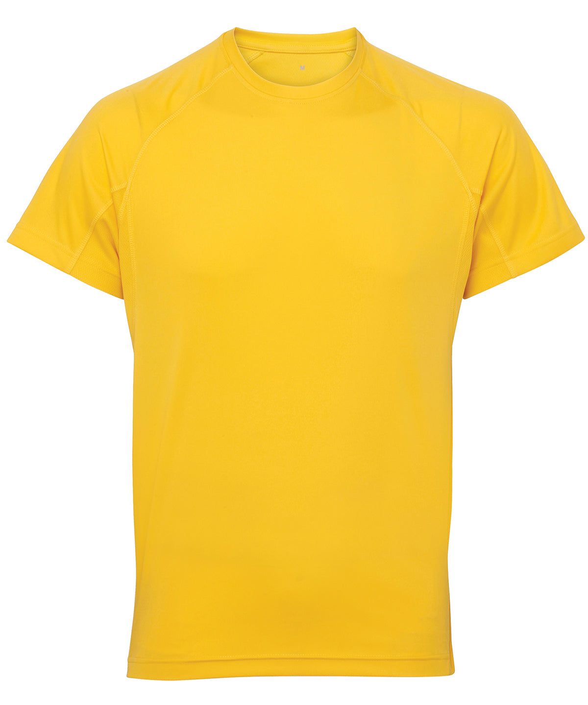 TriDri Panelled Tech Tee - Sun Yellow - Custom Printed - Print Blanc