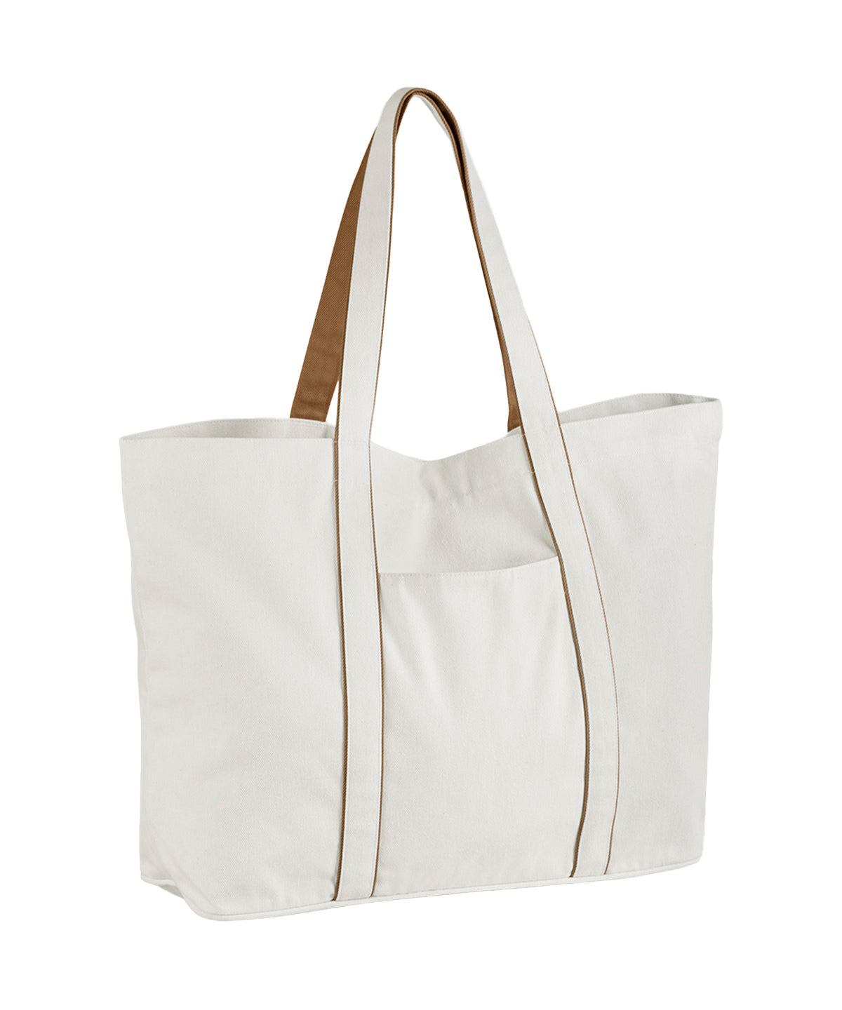 Westford Mill Courtside Large Tote - Soft White Caramel - Custom Printed - Print Blanc