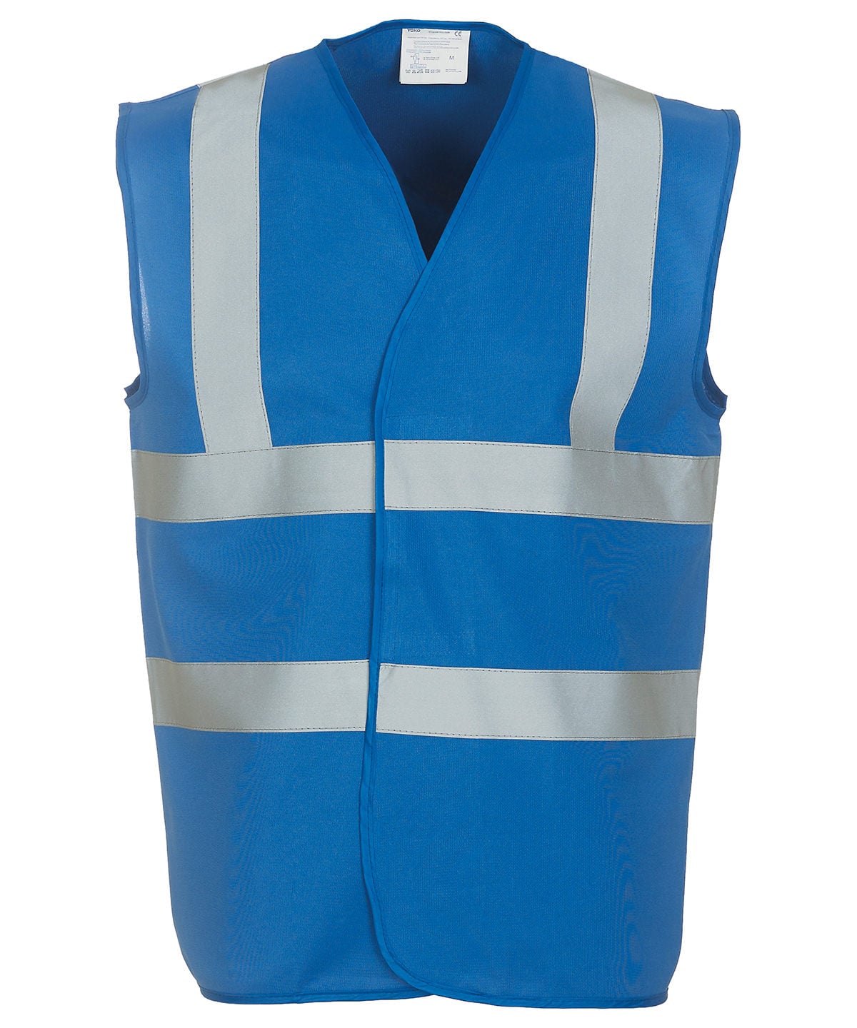 Yoko Hi-Vis 2-Band-and-Braces Waistcoat - Royal Blue - Custom Printed - Print Blanc